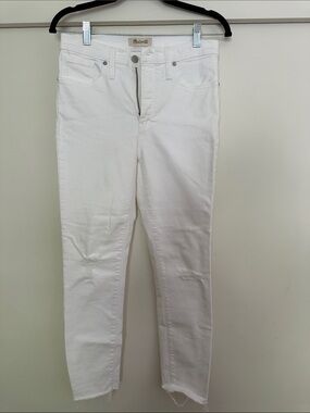 Madewell White Cropped Slim Ankle Jeans